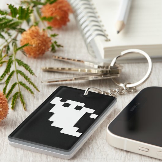 8-bits Pixel Ghost Sleutelhanger (Voorkant Rechts)