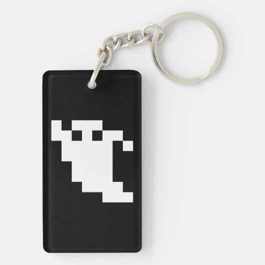 8-bits Pixel Ghost Sleutelhanger (achterkant)