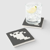 8-bits Pixel Ghost Stenen Onderzetter (Zijkant)
