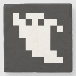 8-bits Pixel Ghost Stenen Onderzetter