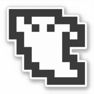 8-bits Pixel Ghost Sticker