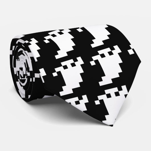 8-bits Pixel Ghost Stropdas (Opgerold)