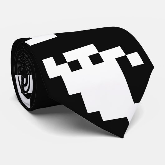 8-bits Pixel Ghost Stropdas (Opgerold)