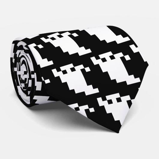 8-bits Pixel Ghost Stropdas (Opgerold)