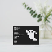 8-bits Pixel Ghost Visitekaartje (Staand voorkant)