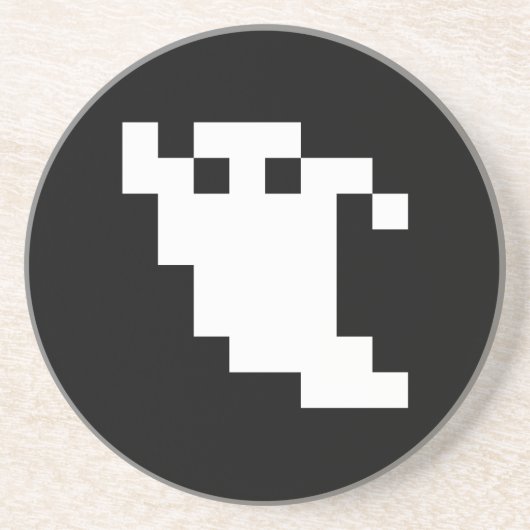 8-bits Pixel Ghost Zandsteen Onderzetter (Voorkant)