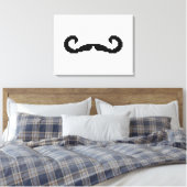 8-bits Pixel Handlebar Mustache Canvas Afdruk (Insitu (Slaapkamer))