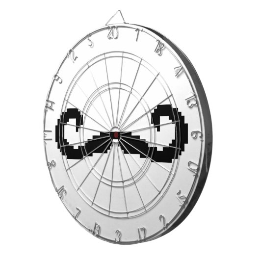 8-bits Pixel Handlebar Mustache Dartbord (Voorkant Rechts)