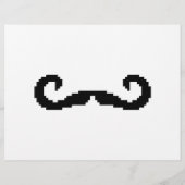 8-bits Pixel Handlebar Mustache Flyer (Achterkant)