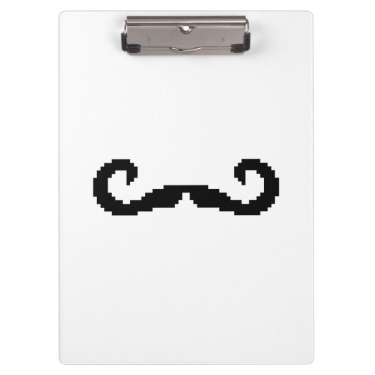 8-bits Pixel Handlebar Mustache Klembord (Voorkant)