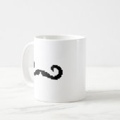 8-bits Pixel Handlebar Mustache Koffiemok (Voorkant links)