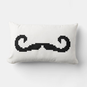 8-bits Pixel Handlebar Mustache Kussen