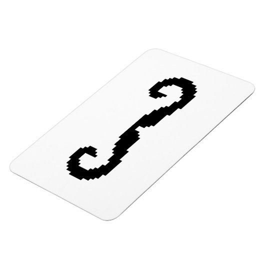 8-bits Pixel Handlebar Mustache Magneet (Linkerzijde)