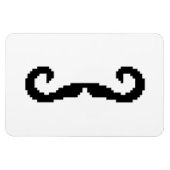 8-bits Pixel Handlebar Mustache Magneet (Horizontaal)