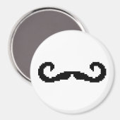 8-bits Pixel Handlebar Mustache Magneet (Voorkant / Achterkant)