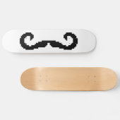 8-bits Pixel Handlebar Mustache Skateboard (Horizontaal)