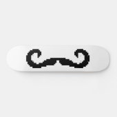 8-bits Pixel Handlebar Mustache Skateboard (Horizontaal)