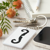 8-bits Pixel Handlebar Mustache Sleutelhanger (Voorkant Rechts)