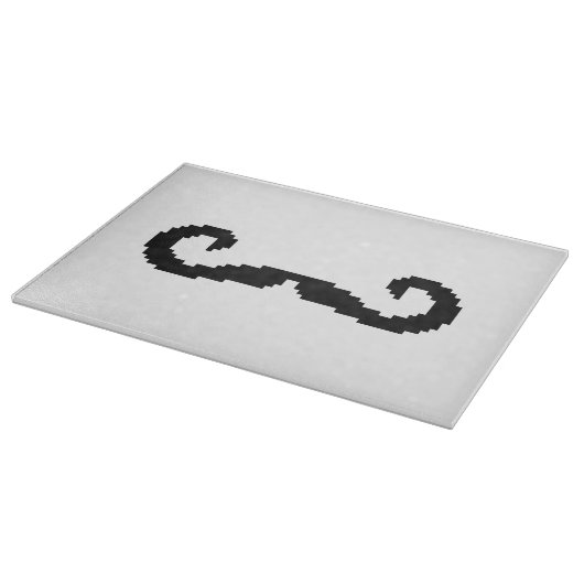 8-bits Pixel Handlebar Mustache Snijplank (Hoek)