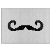 8-bits Pixel Handlebar Mustache Snijplank (Voorkant)