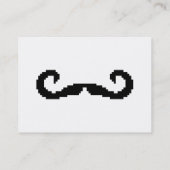 8-bits Pixel Handlebar Mustache Visitekaartje (Achterkant)