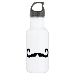 8-bits Pixel Handlebar Mustache Waterfles
