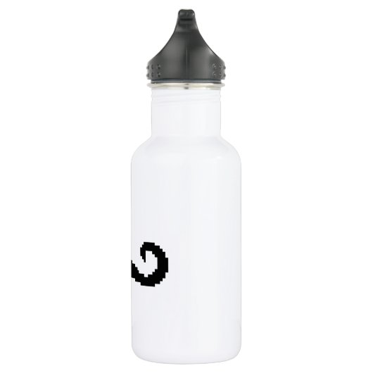 8-bits Pixel Handlebar Mustache Waterfles (Rechts)