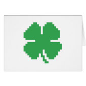 8-bits Pixel Lucky Four Leaf Clover (Voorkant Horizontaal)