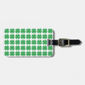 8-bits Pixel Lucky Four Leaf Clover Bagagelabel (Voorkant horizontaal)