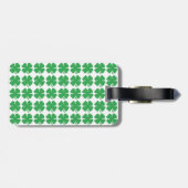 8-bits Pixel Lucky Four Leaf Clover Bagagelabel (Achterkant horizontaal)