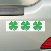 8-bits Pixel Lucky Four Leaf Clover Bumpersticker (Op auto)