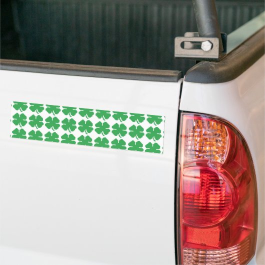 8-bits Pixel Lucky Four Leaf Clover Bumpersticker (Op Truck)
