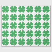 8-bits Pixel Lucky Four Leaf Clover Cadeaupapier (Vlak)