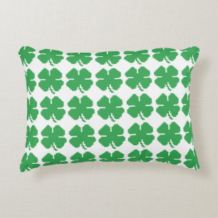 8-bits Pixel Lucky Four Leaf Clover Decoratief Kussen
