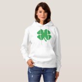 8-bits Pixel Lucky Four Leaf Clover Hoodie (Voorkant volledig)
