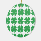 8-bits Pixel Lucky Four Leaf Clover Keramisch Ornament (Links)