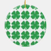 8-bits Pixel Lucky Four Leaf Clover Keramisch Ornament (Achterkant)