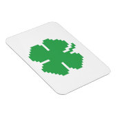 8-bits Pixel Lucky Four Leaf Clover Magneet (Rechterzijde)