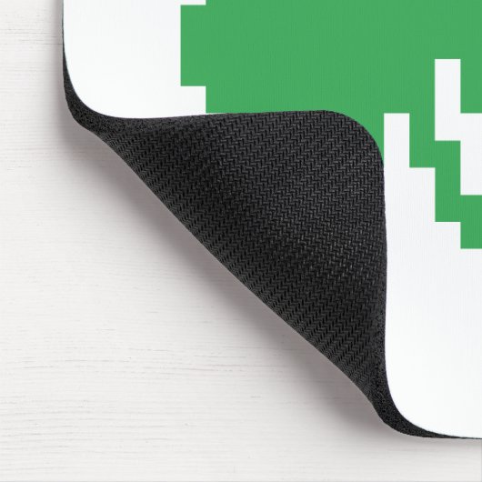 8-bits Pixel Lucky Four Leaf Clover Muismat (Hoek)