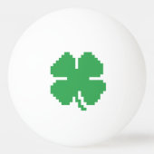 8-bits Pixel Lucky Four Leaf Clover Pingpongbal (Achterkant)