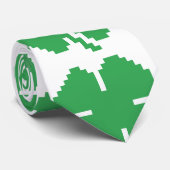 8-bits Pixel Lucky Four Leaf Clover Stropdas (Opgerold)