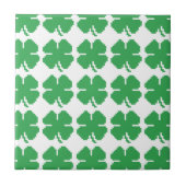 8-bits Pixel Lucky Four Leaf Clover Tegeltje (Voorkant)