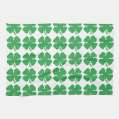 8-bits Pixel Lucky Four Leaf Clover Theedoek (Horizontaal)