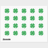 8-bits Pixel Lucky Four Leaf Clover Vierkante Sticker (Vel)