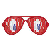 8-bits Pixel Manga Eyes Aviator Zonnebril (Voorkant)