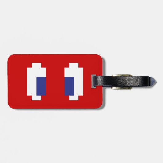 8-bits Pixel Manga Eyes Bagagelabel (Achterkant horizontaal)