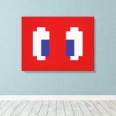 8-bits Pixel Manga Eyes Canvas Afdruk (Insitu (Houten vloer))