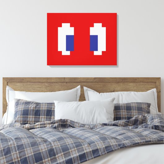8-bits Pixel Manga Eyes Canvas Afdruk (Insitu (Slaapkamer))