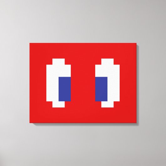 8-bits Pixel Manga Eyes Canvas Afdruk (Voorkant)