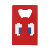 8-bits Pixel Manga Eyes Creditkaart Flessenopener (Voorkant)